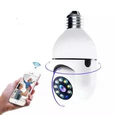 Câmera segurança wifi ip sem fio giratória 360 lampada bocal Rosca aplicativo Yoosee Full HD visão noturna  bivolt