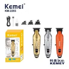 Maquina De Acabamento Profissional Silenciosa Com Display LCD Kemei 2293 Original