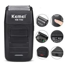 Barbeador Shaver maquina de barbear kemei KM-1102 recarregável Bivolt 110-220