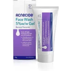 Gel de Limpeza Facial Acnecide 5% Peróxido de Benzoíla para Tratamento de Acne em Pele com Tendência a Espinhas 50g