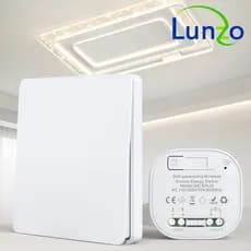 Lunzo RF 433 Interruptor Sem Fio Autogerado 1 gang , Necessidade De Bateria , Autoalimentado , À Prova D'água , Controle