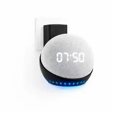 Suporte de Parede Tomada Alexa Echo Dot 4/5 Geração Echo Pop  Sem Furo Organizador Cabo