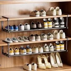 Sapateira dobrável para sapatos, armário para sapatos em camadas, economiza espaço, adequado para guarda-roupa, armário