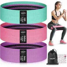 Faixas de Resistência WALITO para Exercícios, Faixas de Tecido para Exercícios de Pernas e Glúteos, Faixas de Treino par