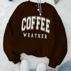 Moletom Careca Coffee Weather Gola Redonda Casaco Masculino Feminino Flanelado Inverno Blusa De Frio