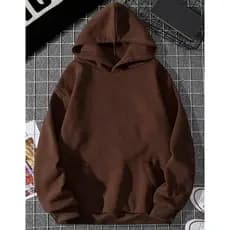 Moletom Canguru Unissex com Bolso Capuz Algodão Masculino Feminino Confortavel Marrom