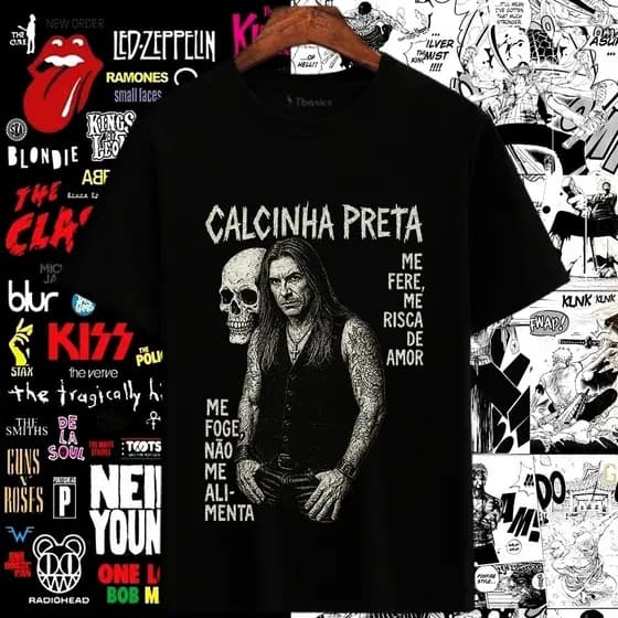 Camisa Edu Falaschi me fere me risca de amor calcinha preta