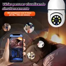 Câmera de segurança residencial câmera de vigilância ultra nítida de 360°controlada via smartphone e com bate-papo por