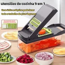 Cortador de Legumes 16 em 1, Triturador de Legumes e Cebola Multifuncional para Cozinha