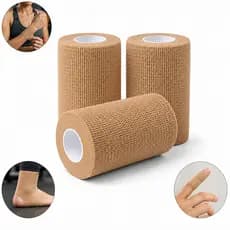 Bandagem Autoaderente Elástica Kit 3 Rolos 10cm Coesiva para Pets e Esportes