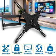Suporte Para TV Articulado 14 a 55 Polegadas de Parede Lcd Led Tv Smart Universal Televisão