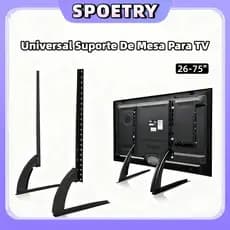 Suporte Tv Mesa Universal Fixo Base Pé Monitor 32 Até 75'''' Suporte De Mesa Para Tv/monitor De Suporta até 50kg
