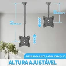 Zinnia Altus Articulated Ceiling Mount for TV, 14 in to 32 in, Black, ZNO-ALTS-BL01