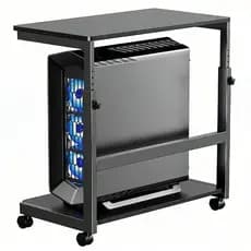Suporte para gabinete de computador, suporte para escritório doméstico, suporte telescópico para gabinete de computador.