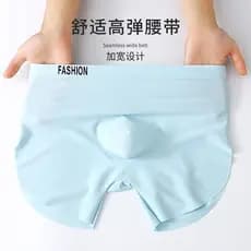Cueca boxer masculina de alta qualidade, cueca boxer masculina de seda gelada
