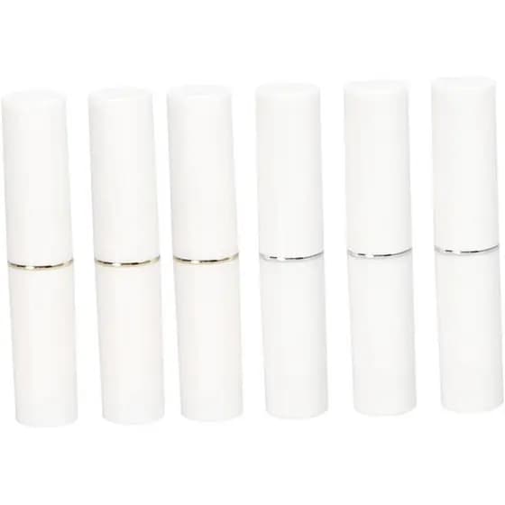 FOMIYES 6 peças de tubos de bálsamo labial DIY dourados e prateados, recipientes de plástico leves para armazenamento de