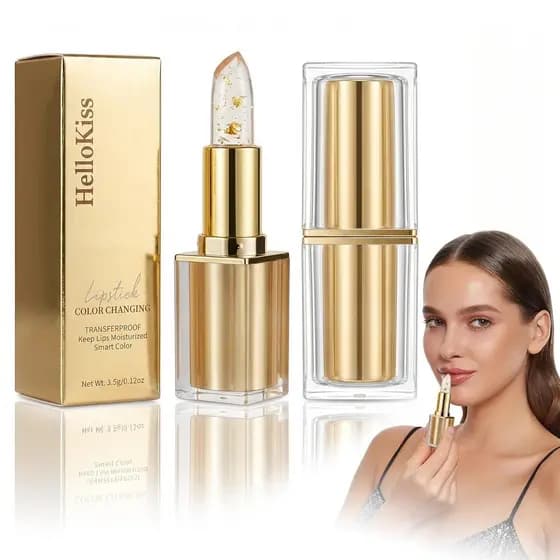2PCS Batom Ajustador de pH para Mulheres, Batom Transparente que Muda de Cor, Batom Coello, Batom pH que Muda de Cor, Lo