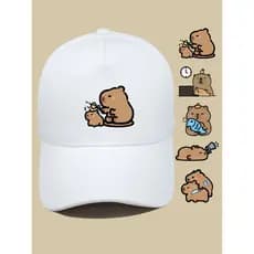 bone feminino boné Kapibara bonito capivara Jun Kabiba mercadoria dos desenhos animados estilo japonês outono inverno h