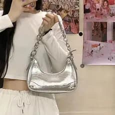 bolsa feminina bolsa transversal feminino 2026 novo estilo nicho Commuter portátil corrente Baguette axilas saco High-En