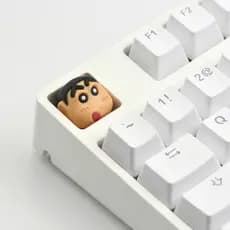 Crayon shin-chan keycap exclusivo tridimensional criativo keycap Nohara casa keycap crayon shin-chan ventilador mecânico