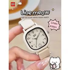 relogio feminino pequeno delicado relogio feminino luxo Linha gatinho relógio feminino exame dedicado serviço Civil estu