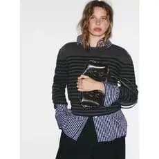 Bolsa bolsa transversal feminino Bolsa Boston com fivela de Metal estilo retrô Bolsa de ombro feminina Bolsa de travesse