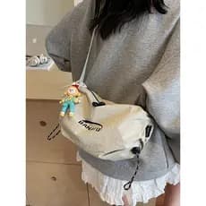Bolsa bolsa transversal feminino Casual All-Match bolinho saco 2026 novo estilo elegante Commuter náilon nicho japonês l