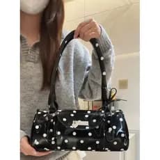bolsa feminina bolsa transversal feminino Nicho de alta aparência Polka Dot Boston bolsa feminina 2026 novo estilo high-