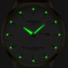 relogio masculino Relógio masculino negócios oco à prova dwaterproof água luminoso duplo calendário genuíno relógio mecâ