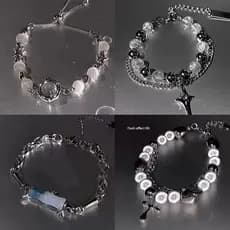 pulseira feminina pulseira Vento frio estrela pulseira feminina conjunto de quatro peças ins nicho Design luz luxo High-