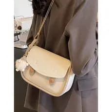 bolsa transversal feminino bolsa feminina Bolsa feminina nicho primavera verão bolsa mensageiro de couro macio de um omb