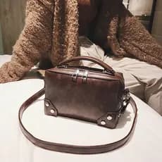 Bolsa bolsa feminina Bolsa mensageiro portátil retrô Boston