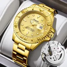 relogio masculino Nova série iate automático não mecânico relógio masculino turbilhão oco à prova dwaterproof água calen