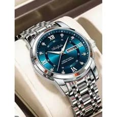 relogio masculino Relógio mecânico suíço Original totalmente automático, relógio luminoso masculino, à prova d'água, cal