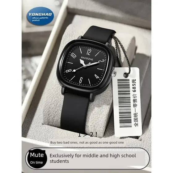 relogio feminino luxo relogio feminino pequeno delicado Relógio quadrado preto estilo feminino apenas olhe ao tempo à pr