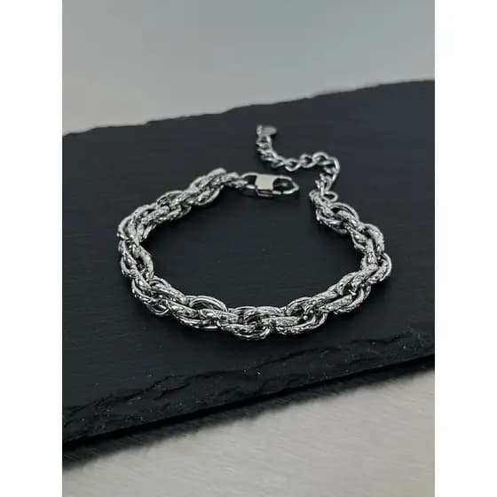 pulseira pulseira masculina Pulseira de casal Ins Twist Diamond Titanium Steel Street Wear