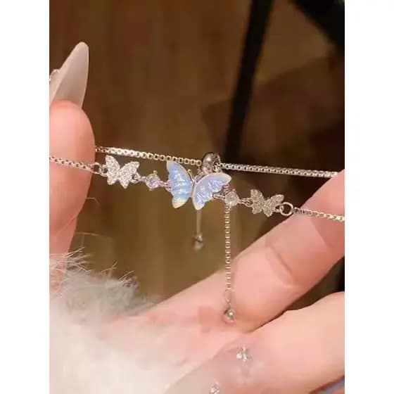 Aurora borboleta pulseira luz luxo nicho zircão pulseira requintado namorada pulseira feminina 2026 novo estilo pulseira