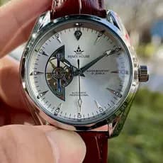 relogio masculino [Temperamento Branco] Top Ten Marca-Nome Relógio Masculino Relógio Mecânico Totalmente Automático Oco