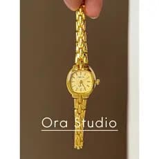 relogio feminino relogio feminino pequeno Ora Studio Nicho Chain Pulseira Relógio Feminino High-End Pulseira Fina Dourad
