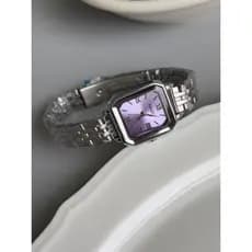 relogio feminino pequeno delicado relogio feminino luxo Lavanda roxo pequeno relógio quadrado feminino estudante senhora