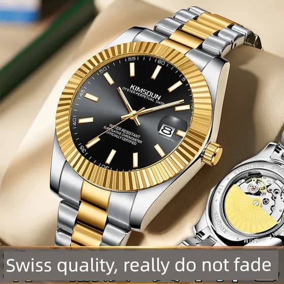 relogio masculino Relógio de ouro de marca famosa importada Relógio suíço masculino relógio mecânico totalmente automáti