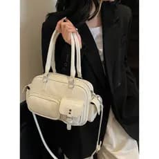 Bolsa bolsa transversal feminino Retro simples bolsa senhoras Commuter saco 2026 outono novo estilo grande capacidade tr