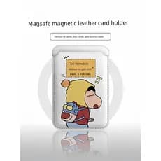 carteira magsafe [Porta-cartões magnético Magsafe] Então tensão quer ficar rico Adequado para iphone17 Couro 16/15 Desen