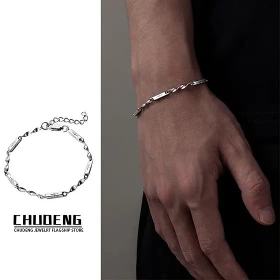pulseira masculina pulseira Mobius pulseira masculina High-End sentimento titânio aço não desaparece meninos na moda All
