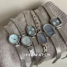 relogio feminino pequeno delicado relogio feminino Ike azul Fritillary nicho luz luxo High-End relógio feminino simples
