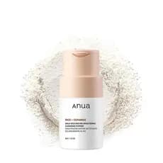 Pó de Limpeza Iluminador com Enzima de Arroz ANUA, Pó Esfoliante Espumante, Textura Suave e Clareadora, Fórmula Hidratan