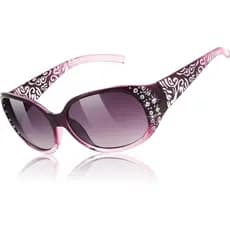 Óculos de Sol Polarizados Femininos FEISEDY com Design de Strass, Óculos de Sol da Moda com Proteção UV400 B1091