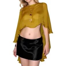 Xale Feminino de Chiffon Transparente com Bainha Assimétrica, Xale para Vestidos de Festa e Casamentos