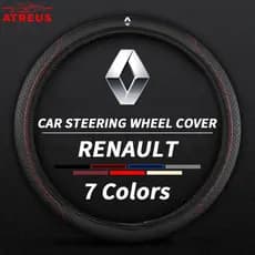 Capa Protetora para Volante Renault, Capa de Volante em Couro Antiderrapante, Adequada para Renault Kwid, Duster, Fluenc