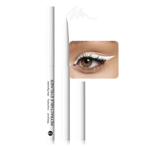 Delineador branco evpct, delineador nude branco brilhante, maquiagem à prova d'água e à prova de borrões, delineador líq
